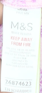 Pink Floral Marks and Spencer Teen Midi Dress Size 14