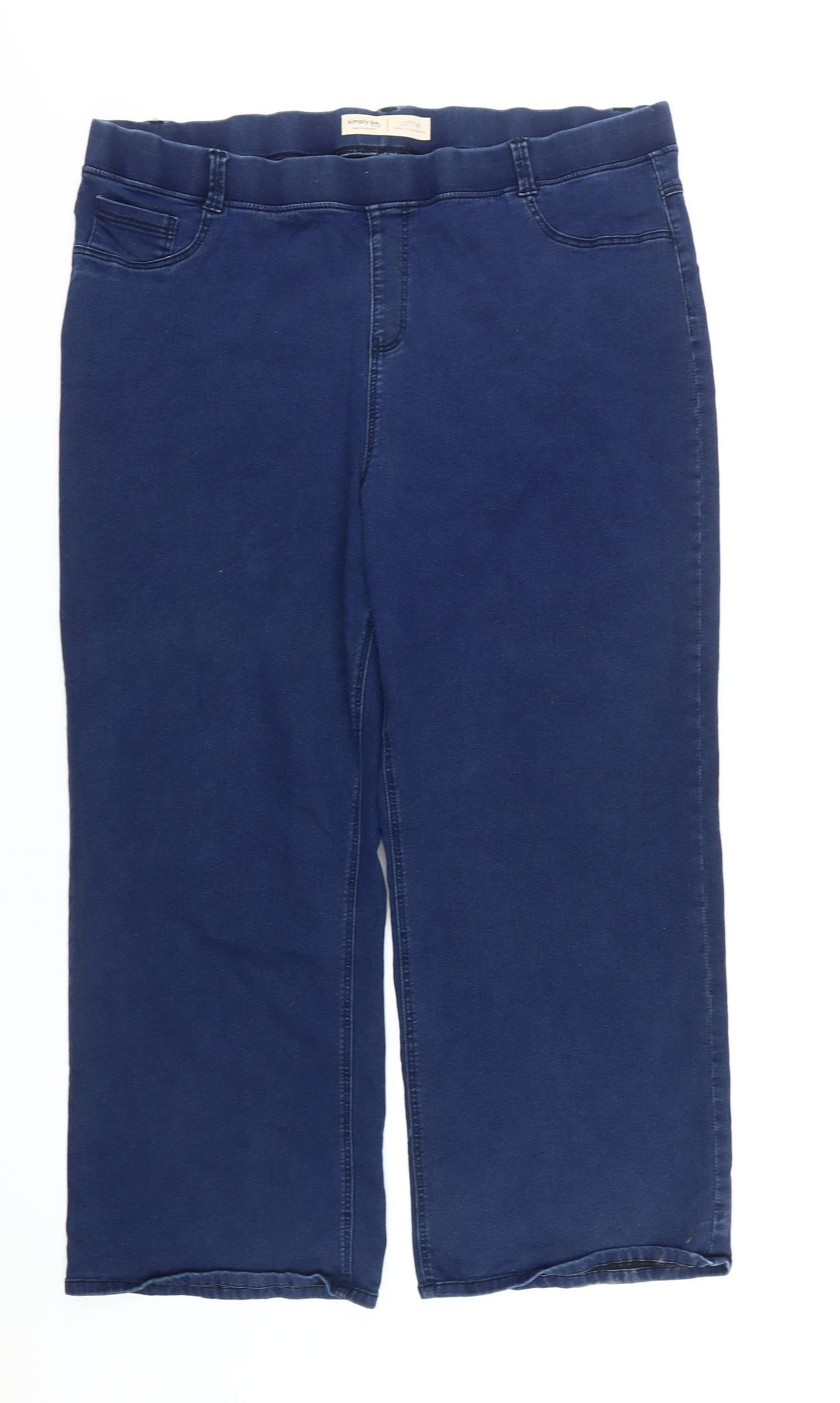 Simply Be Women's Blue Wide-Leg Jeans Size 26