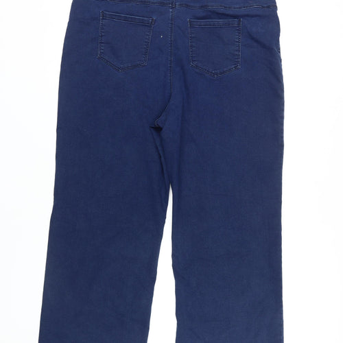 Simply Be Women's Blue Wide-Leg Jeans Size 26