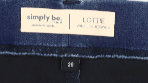 Simply Be Women's Blue Wide-Leg Jeans Size 26