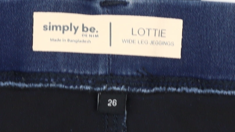 Simply Be Women's Blue Wide-Leg Jeans Size 26