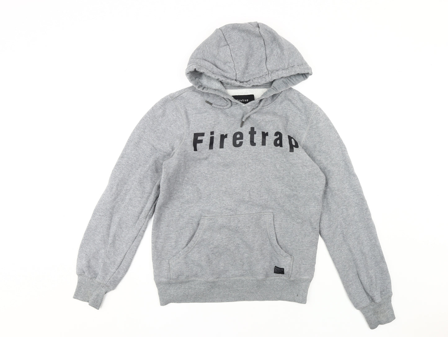 Firetrap Men's Grey Pullover Hoodie, Size S