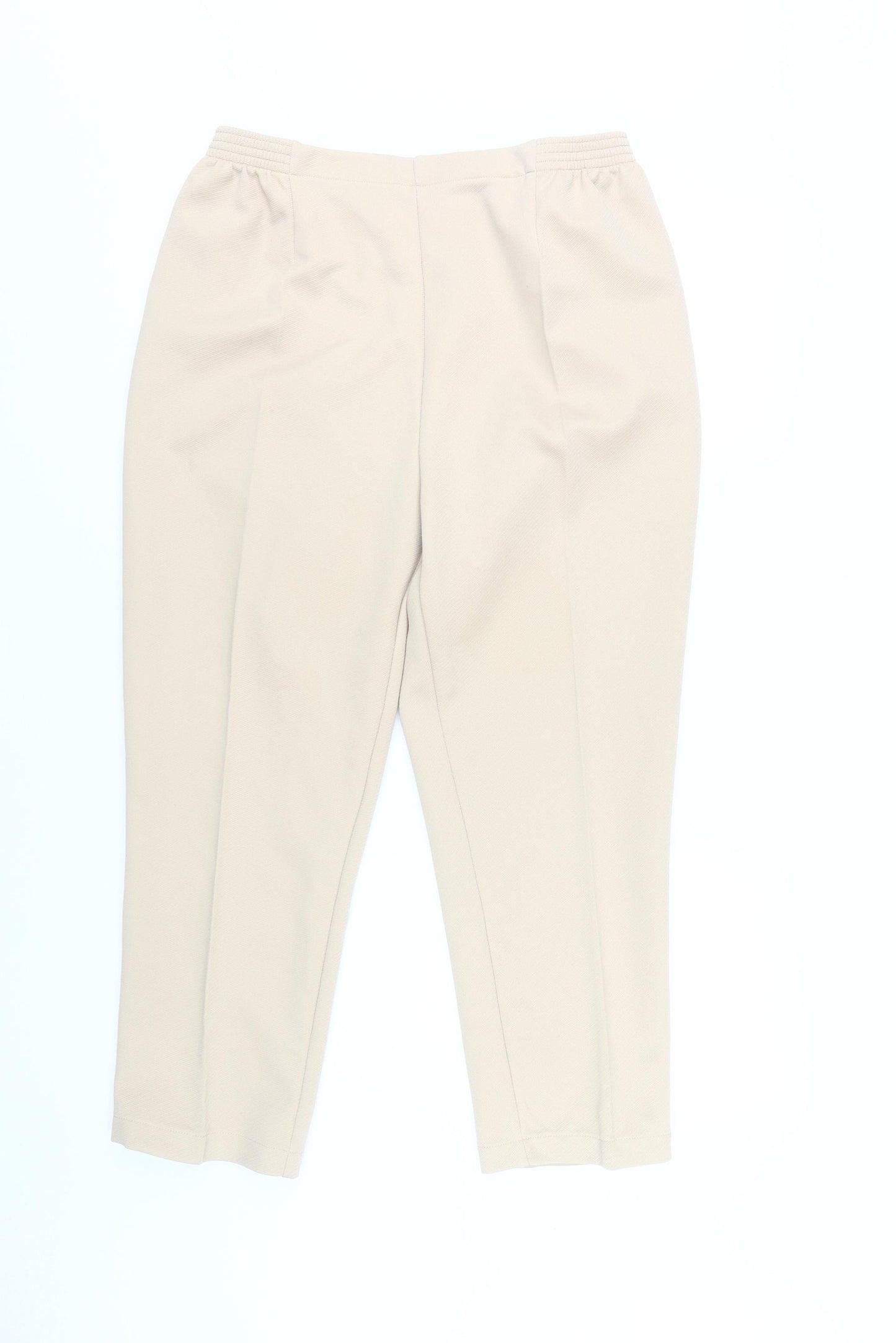 Damart Women's Beige Trousers Size 18, Elastic Waist