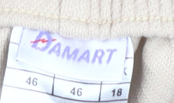 Damart Women's Beige Trousers Size 18, Elastic Waist