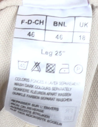 Damart Women's Beige Trousers Size 18, Elastic Waist