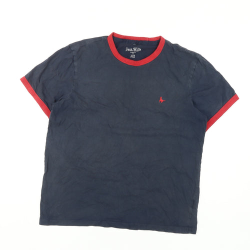 Jack Wills Men's Blue Short Sleeve T-Shirt Size M