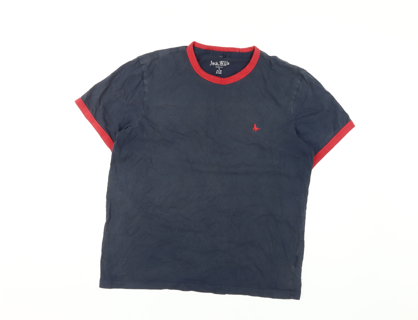 Jack Wills Men's Blue Short Sleeve T-Shirt Size M