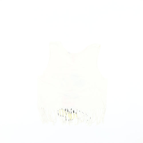 Disney Women's White Sleeveless Mickey Crop Tank