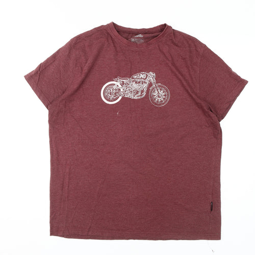 Trespass Men's Red Motorcycle Graphic T-Shirt L