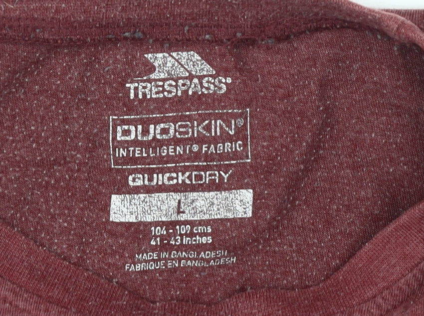 Trespass Men's Red Motorcycle Graphic T-Shirt L