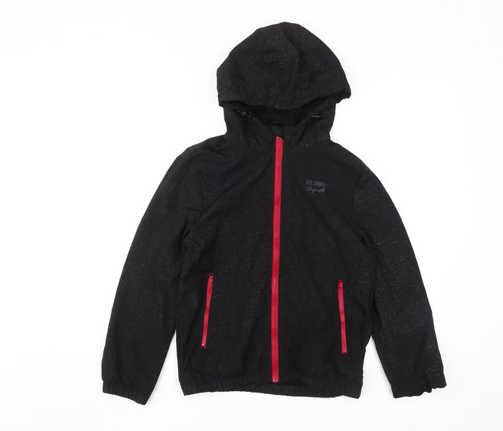 Lee Cooper Boys Black Windbreaker Jacket 13 Years
