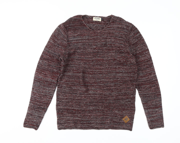 Jack & Jones Men's Red Pullover Jumper Size M