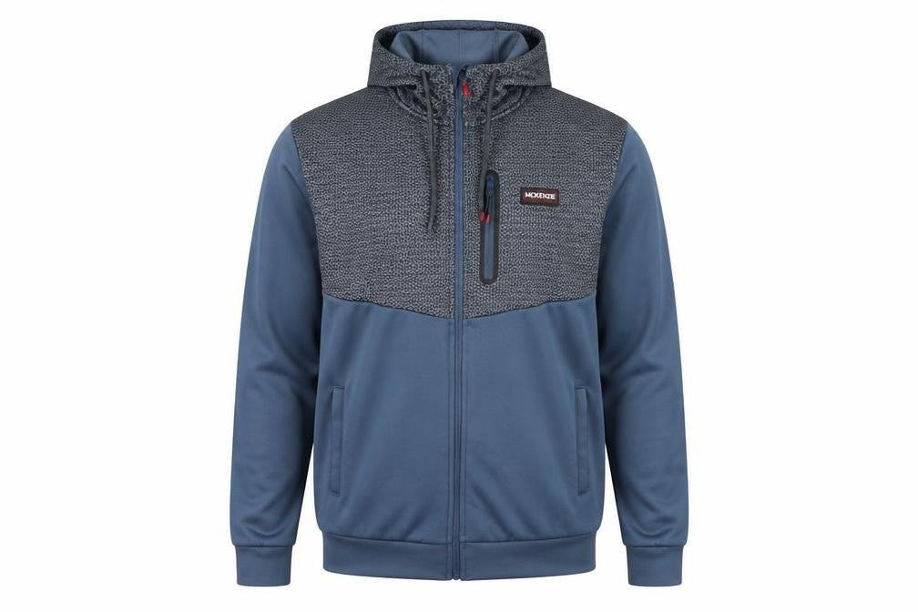 Front view of McKenzie Men's Blue Hooded Jacket L