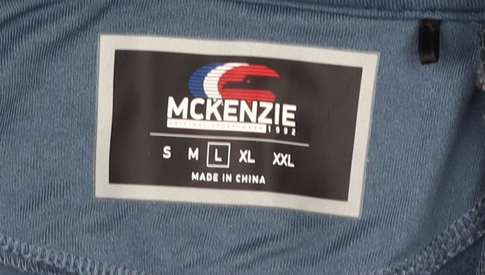 McKenzie Men's Blue Hooded Jacket L