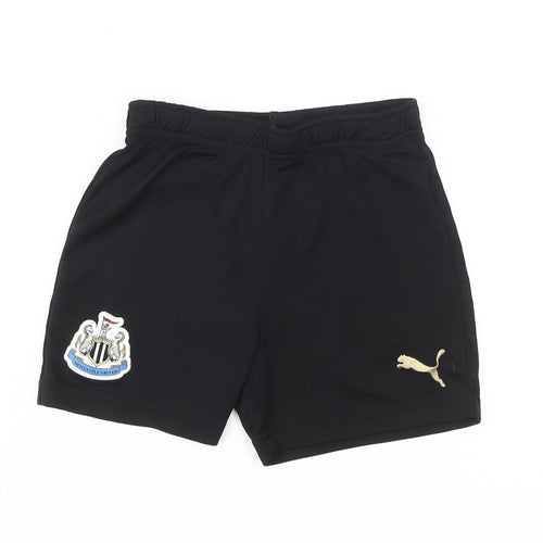 Puma Boys Black Athletic Shorts Size 5-6 Years