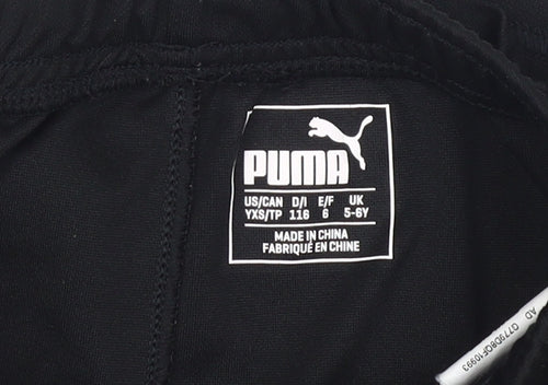 Puma Boys Black Athletic Shorts Size 5-6 Years