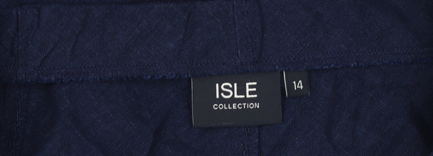 ISLE Collection Blue Midi Skirt Size 14 Women's