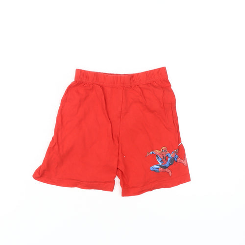 Marks and Spencer Boys Red Spider-Man Elastic Waist Shorts 6-7 Years