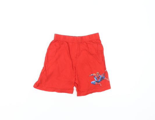 Marks and Spencer Boys Red Spider-Man Elastic Waist Shorts 6-7 Years