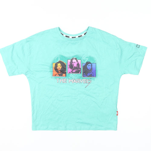 Marvel Girls Green T-Shirt, Graphic Print, 9-10 Years