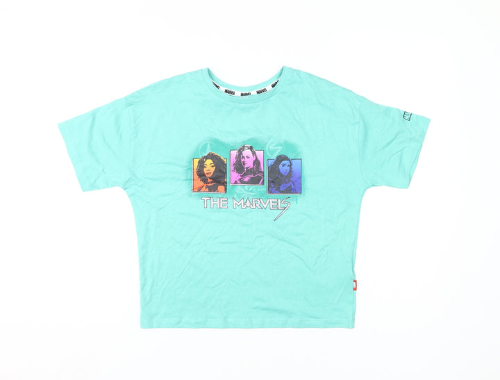 Marvel Girls Green T-Shirt, Graphic Print, 9-10 Years
