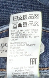 Marks and Spencer Women's Blue Straight Jeans Size 12