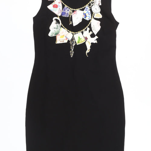 Boutique Moschino Women's Black Sheath Dress Size 8