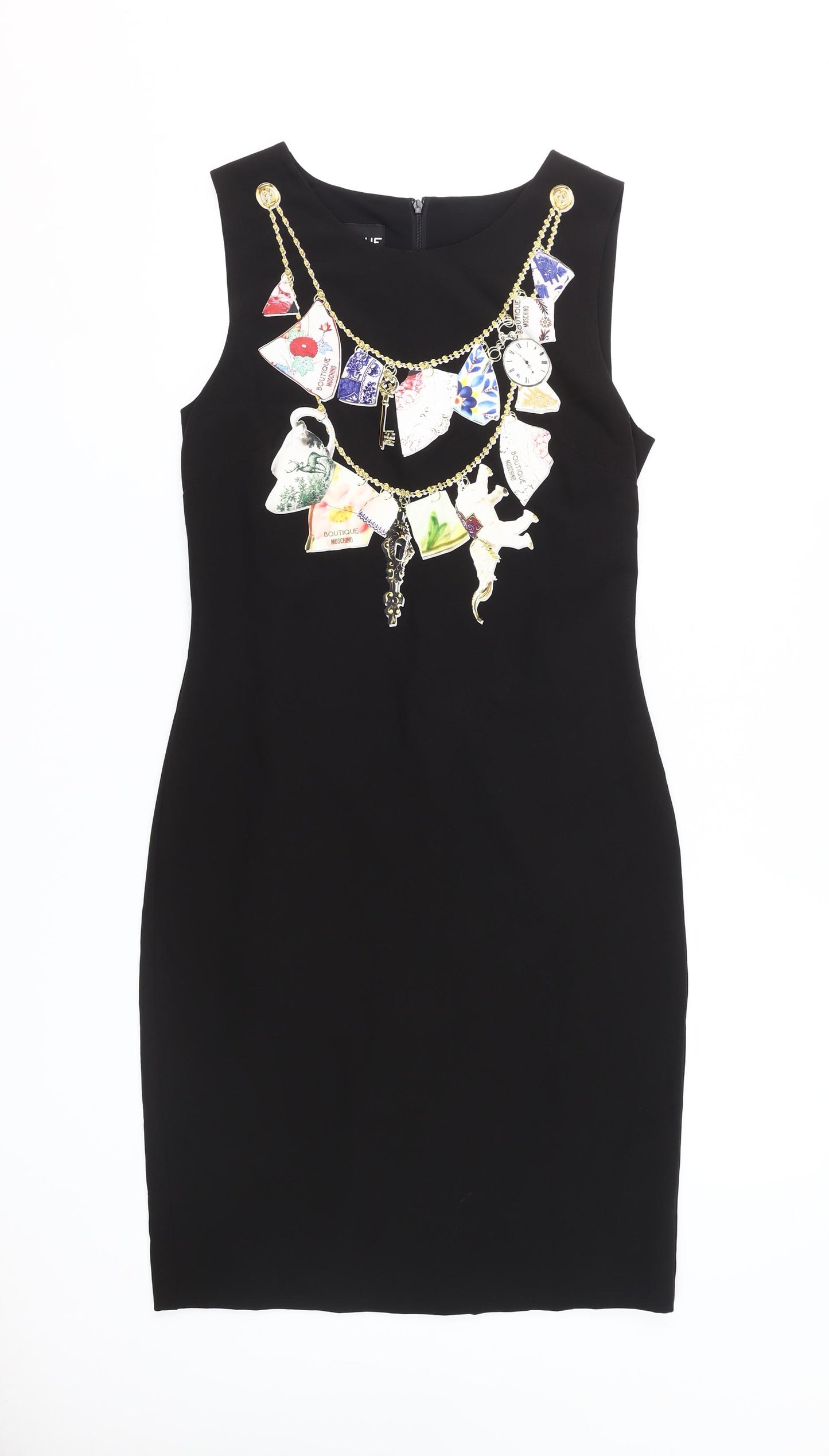 Boutique Moschino Women's Black Sheath Dress Size 8
