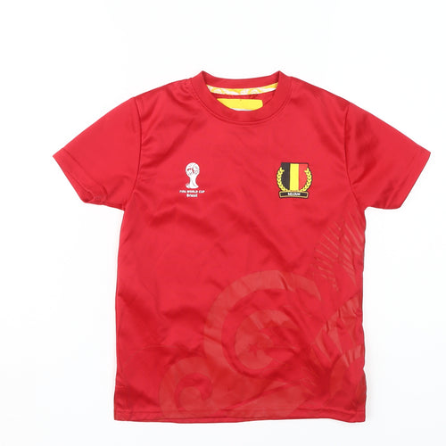 Boys Red FIFA World Cup T-Shirt 7-8 Years Sports Pullover