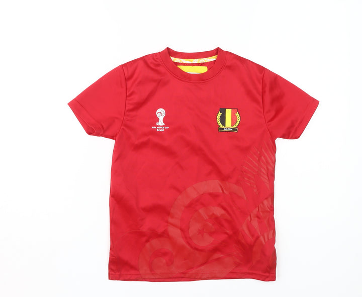 Boys Red FIFA World Cup T-Shirt 7-8 Years Sports Pullover