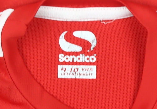 Sondico Boys' Red Polyester Sport T-Shirt, Size 7-8