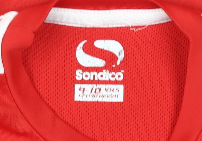 Sondico Boys' Red Polyester Sport T-Shirt, Size 7-8