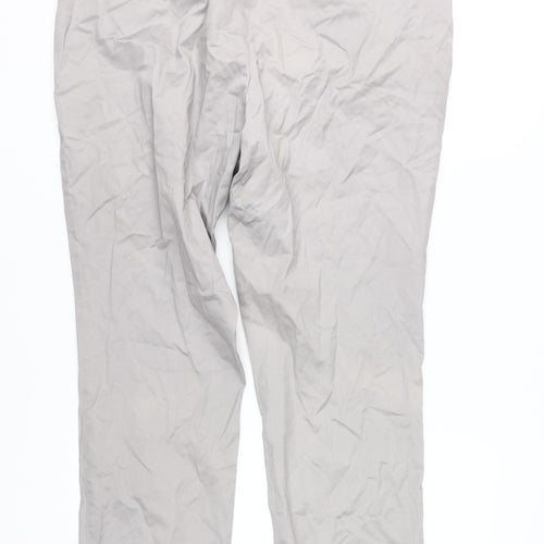Marks and Spencer Men's Beige Slim Chino Trousers