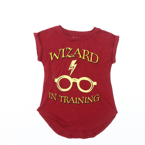 Harry Potter Girls' Red T-Shirt, Wizarding World, 7-8 Years
