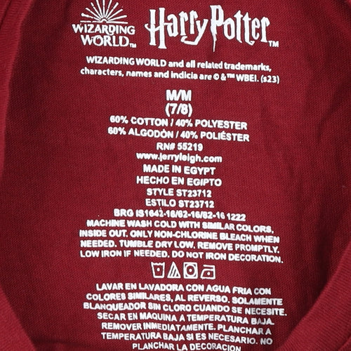 Harry Potter Girls' Red T-Shirt, Wizarding World, 7-8 Years
