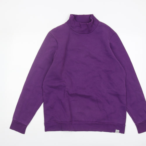 Pull&Bear Men’s Purple High Neck Sweatshirt L