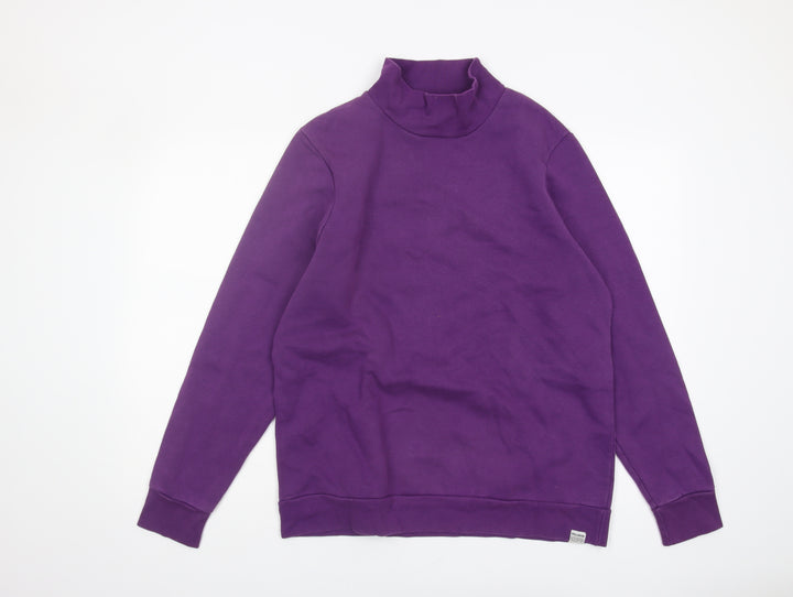 Pull&Bear Men’s Purple High Neck Sweatshirt L
