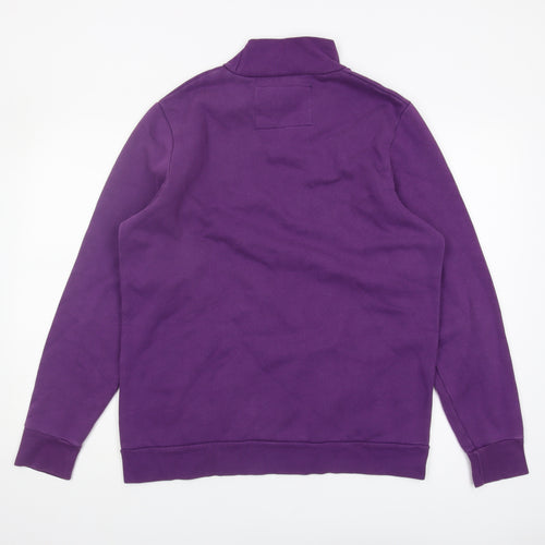 Pull&Bear Men’s Purple High Neck Sweatshirt L