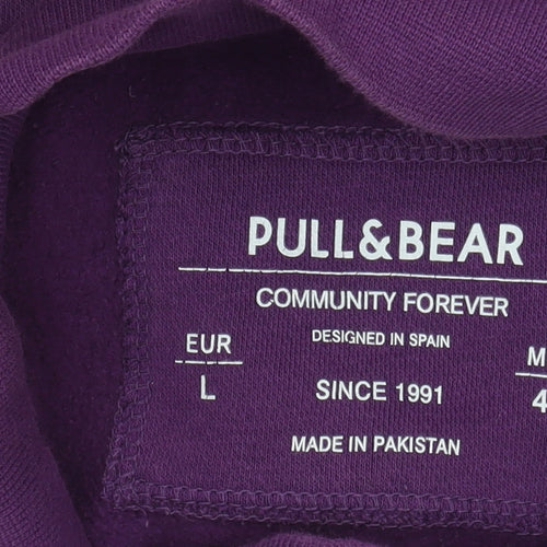 Pull&Bear Men’s Purple High Neck Sweatshirt L