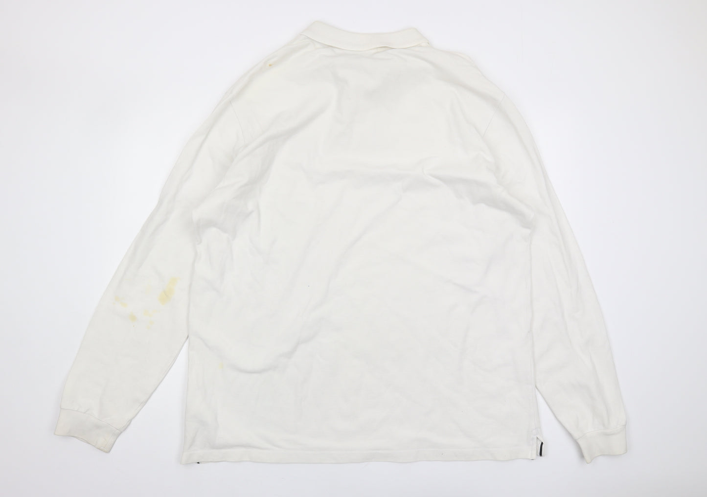 Stone Island Men's White 3XL Polo Long Sleeve