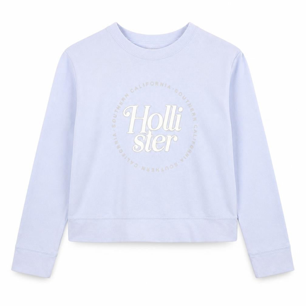 Hollister Women's Blue XS Graphic Print Sweatshirt