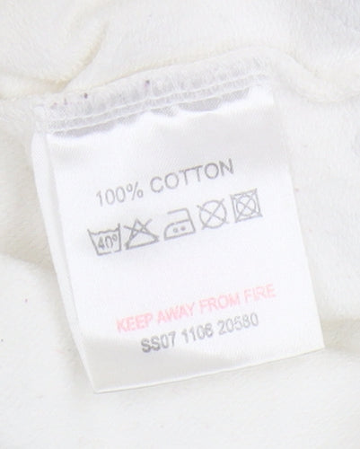 White Stuff Women's White Cotton Zip Sweatshirt Size 10