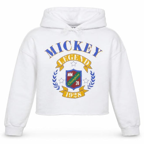 New Look Girls White Hoodie 12-13 Years Mickey Pullover
