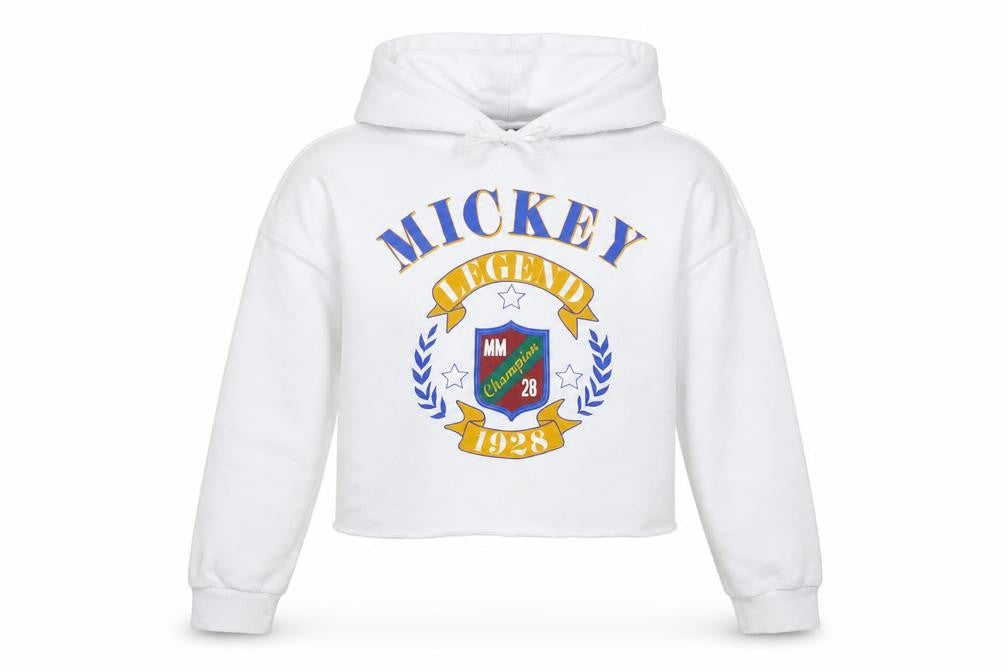 New Look Girls White Hoodie 12-13 Years Mickey Pullover
