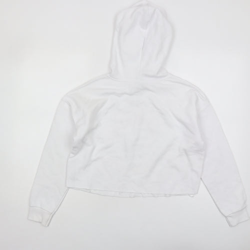 New Look Girls White Hoodie 12-13 Years Mickey Pullover