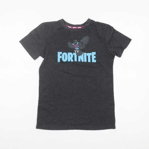 George Boys Black Fortnite T-Shirt, Size S, Casual Graphic Tee