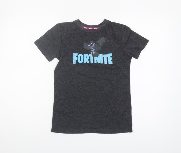 George Boys Black Fortnite T-Shirt, Size S, Casual Graphic Tee
