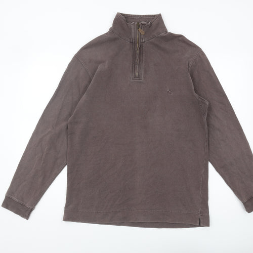 Jack Russell Men's Brown 1/4 Zip Sweatshirt - Size S