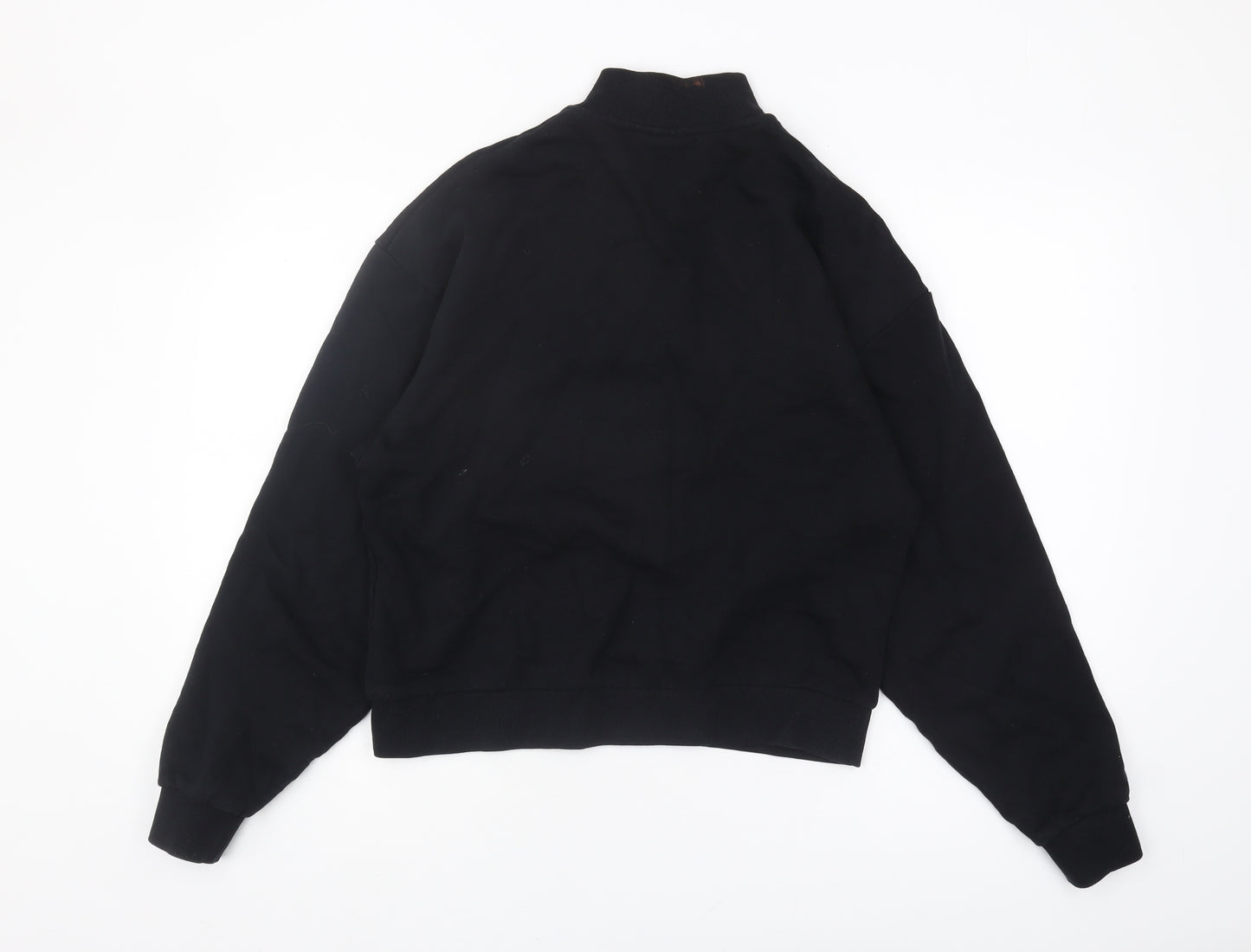 ASOS DESIGN Women's Black 1/4 Zip Sweatshirt Size 8