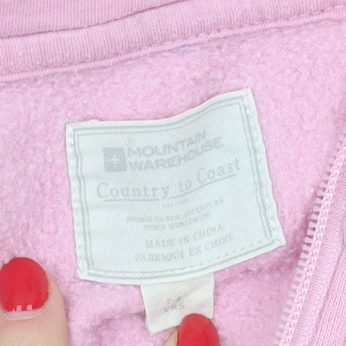 Mountain Warehouse Girls Pink Full Zip Hoodie 2XS